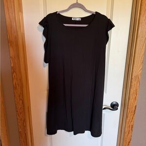 Doublju  Women Size 2XL Black Short Sleeve Dress